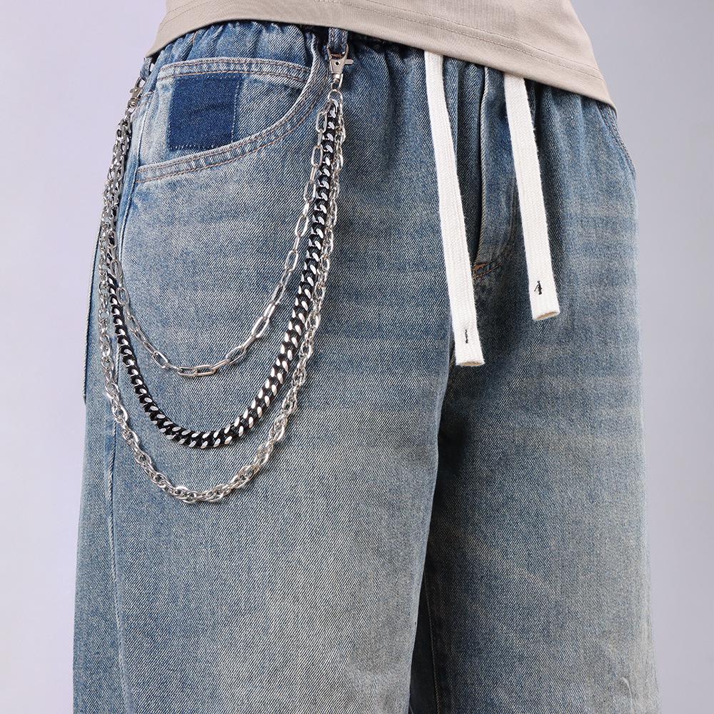 Stylish Multilayer Metal Chain Pants Accessory - Punk & Hip Hop Fashion