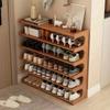 Moisture-Proof Wooden Shoe Storage Shelves Simple Design Multifunctional Shoe Rack  Entry Storage