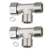 T Adapter Pipe Connector 3 Ways Valve For Diverter Bath Toilet Sprayer Shower Head Fitting Stainless Steel Three-way Water Pipe