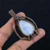 Moonstone 999 Copper Wire Wrapped Pendant, Handmade Gemstone Pendant, Gift For Mom Antique Jewelry