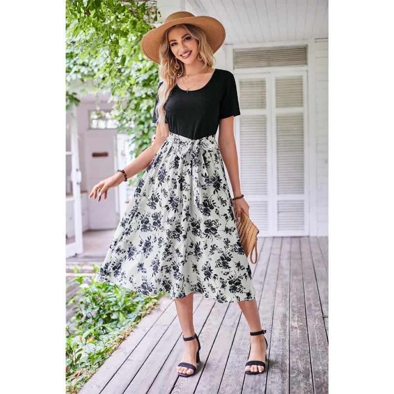 Goedkope Damesjurken voor dames Zomerkleding Jurk met korte mouwen