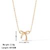 Bowknot Pendant Necklace Women Fashion Clavicle Chain Jewelry Gift