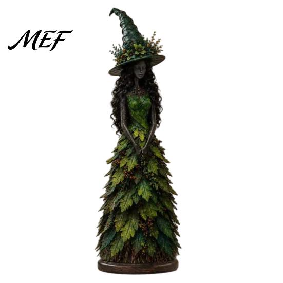 Ornamenti Autunnali Rustici per la Casa, Statuetta Strega Autunnale, Statua di Halloween, Decorazione da Tavolo, Decorazione per Scaffale, Accenti Decorativi per Stagione, Mensola, Camino