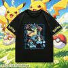 Cartoon Pokémon Kawaii Fashion T-Shirt 2026 New Street Wear, Casual Summer Crew Neck Tees Suitable For Boys Girls Aged 3-14