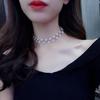 Women Faux Pearl Choker Collar Necklace Clavicle Chain Pendant Jewelry Gift for Wedding Party Club