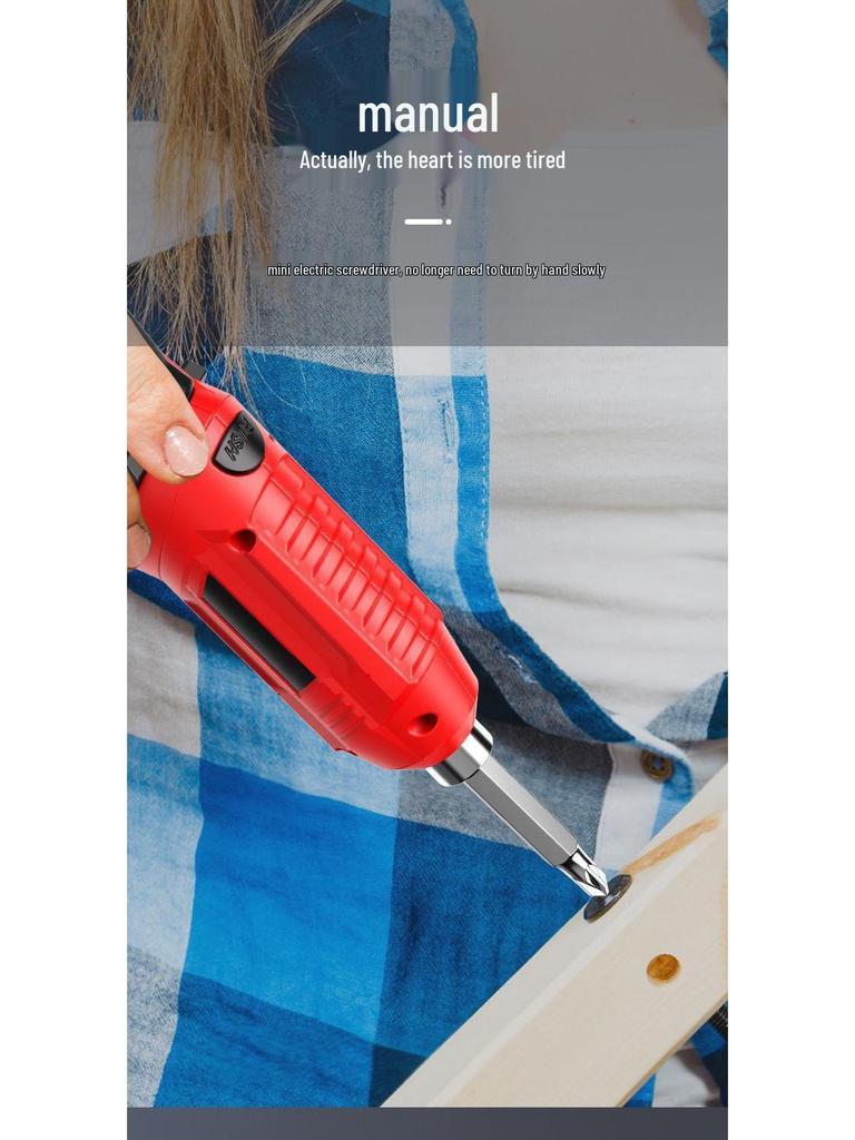 Compact Rechargeable Electric Screwdriver Set with Multi-functional Bits for Household Use