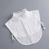 Lace Ruffle Faux Collar Decorative Collar for Dress Suit Removable False Collar Universal Shawl Elegant Sweater Collar