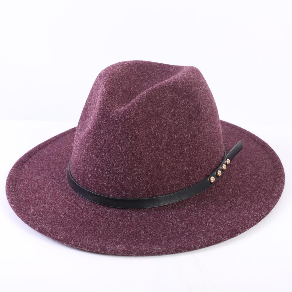 Popular European and American High-end Wool Top Hat, Men's and Women's Fashion Versatile Elegant Top Hat Jazz Hat