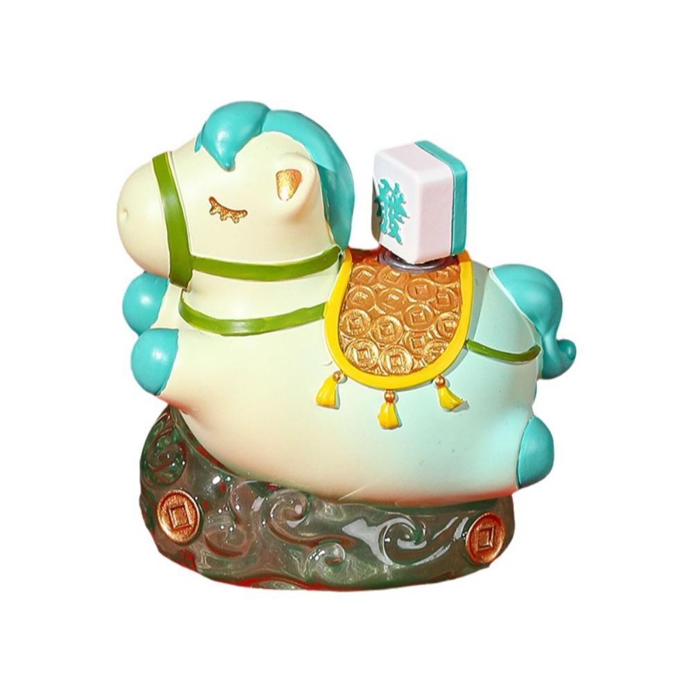 Rotatable Pony Ornament Kawaii Horse Mascot DIY Craft Zodiac Horse Figurines  Desktop Display