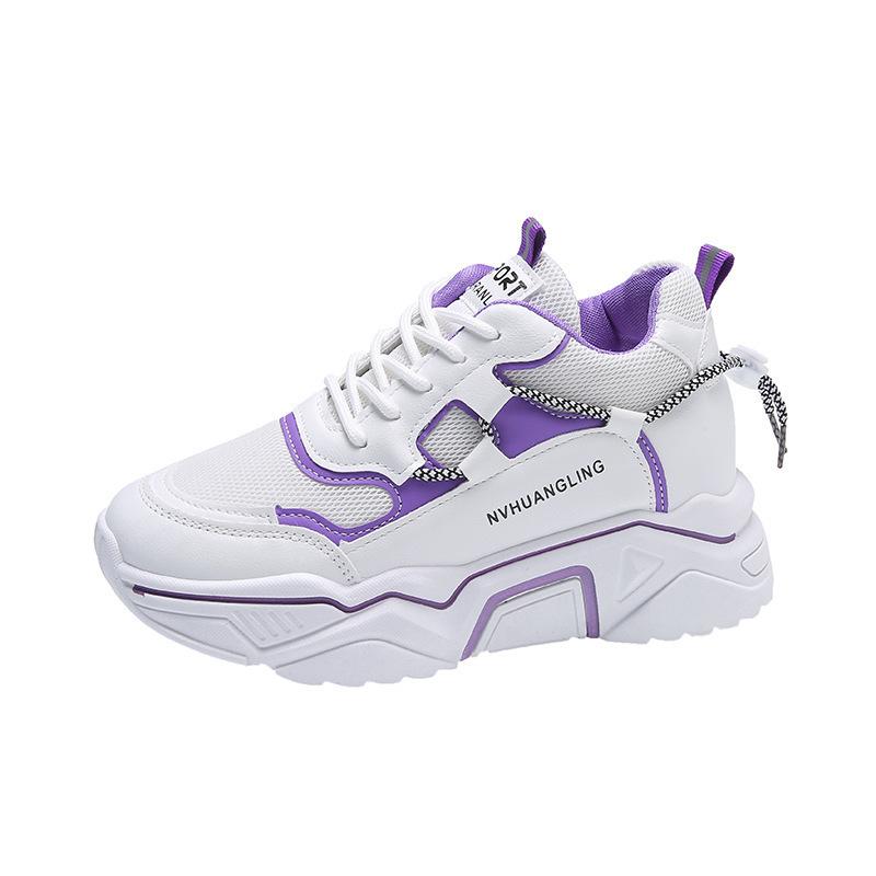 

Platform dad shoes 22 years summer new breathable ulzzang wear-resistant, comfortable and trendy 40 фіолетовий