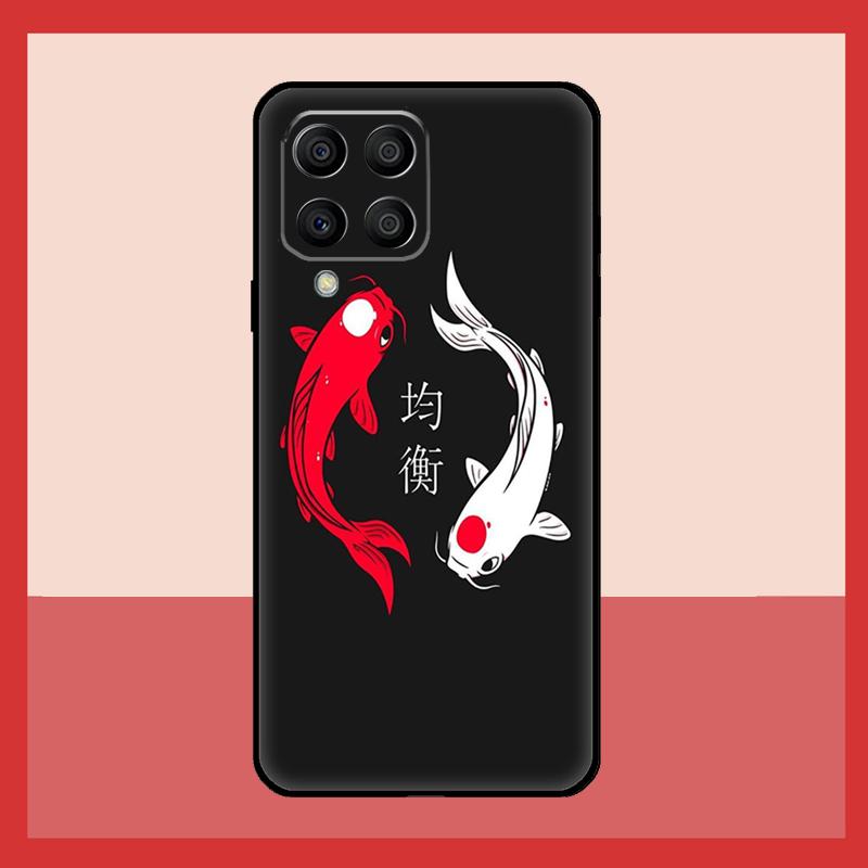 Chinese Koi Fishes Case For Samsung Galaxy M56 M12 M06 M32 M52 M35 M55 M15 M11 M13 M14 M16 M36 M31 M53 M34 M54