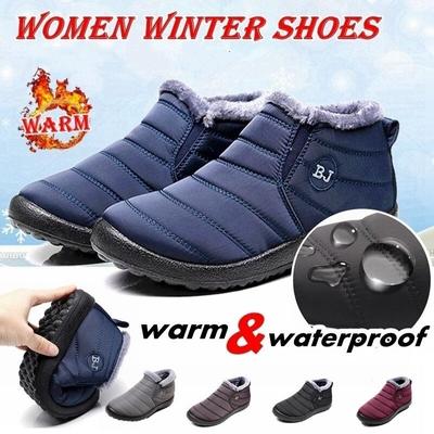 Fashion Men Snow Boots Plush New Warm Ankle Boots for Waterproof Men& Boots Female Winter Shoes Keep Warm Flat Unisex Men Shoes