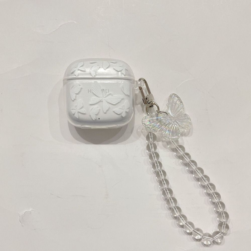 Transparent Earphone Protective Case Bracelet Soft PVC Key Chain Bluetooth Earphone Case Portable for HUAWEI FreeBuds SE2