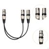 Splitter Cord, 1 XLR Female To 2 Male Y Cable, 30cm for Equelizer