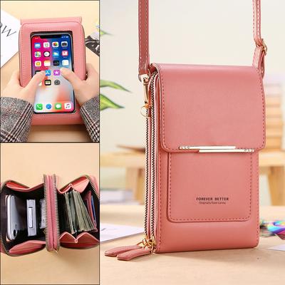 1 Stück Touchscreen Handy Tasche Damen beliebt kleine Umhängetasche kleine Tasche für Handys modische Geldbörse vertikal