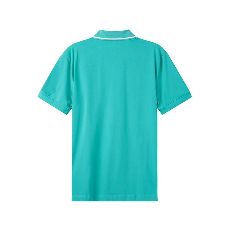 Emporio Armani EA7 SS24 Polo a Maniche Corte Pullover con Stampa Logo a Lettere Uomo polo shirts Turchese 3DPF20-PJ03Z-1815
