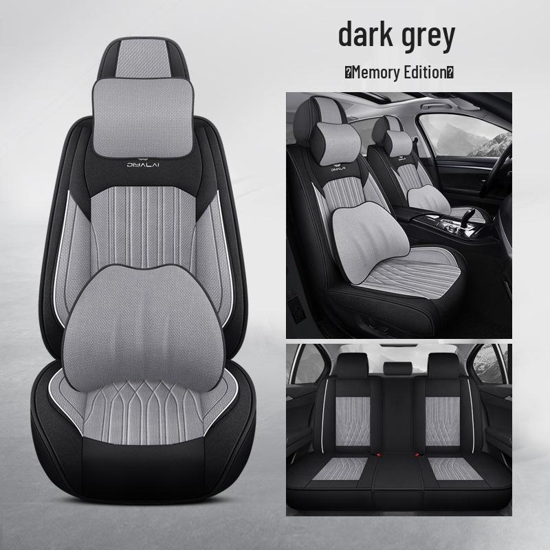 Universal Full Surround Car Seat Covers for All Seasons, Business Style, Five-Seater Coverage