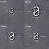 10PCS Stainless Steel Backpack Buckle S Type Silver Necklace Clasps Handmade Carabiner with Lock Jewelry Accessories