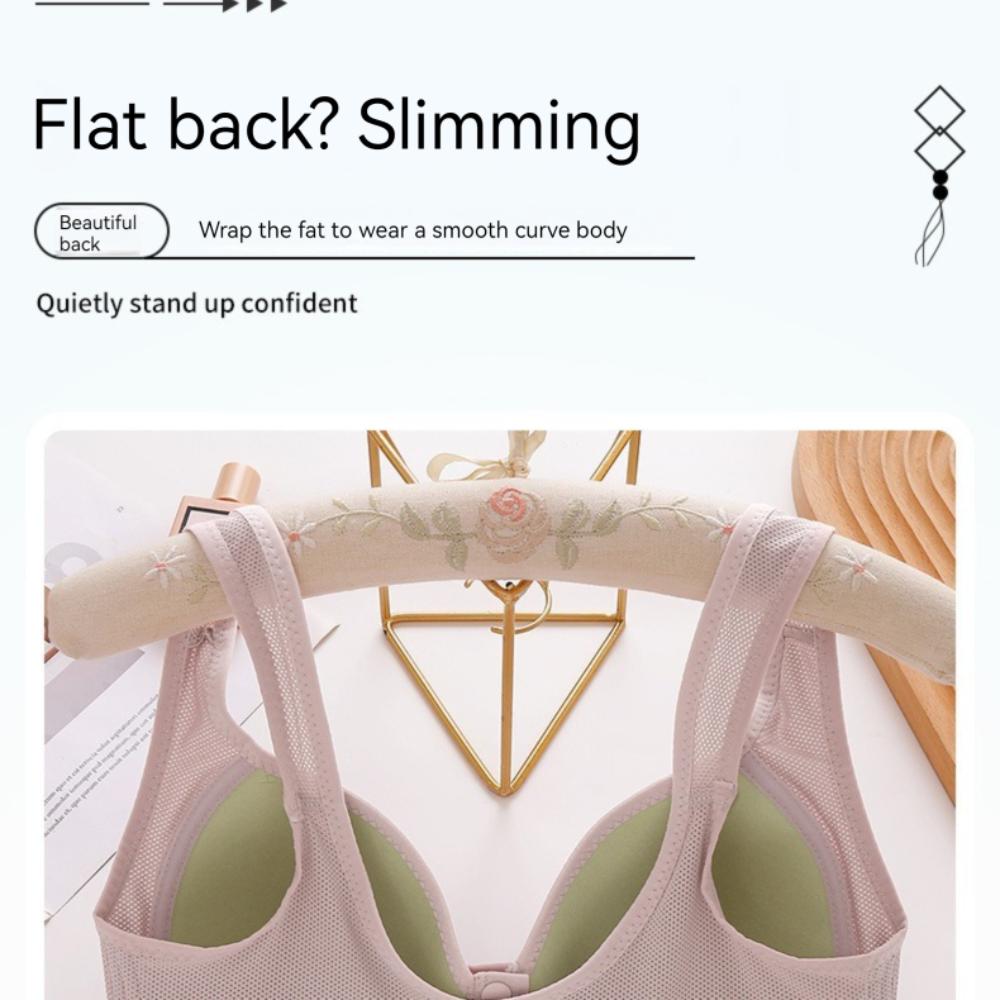 Large Size Without Steel Ring Breastfeeding Mom Push Up Beautiful Back Underwear Thin Section Breathable Adjustable Ladies Bra
