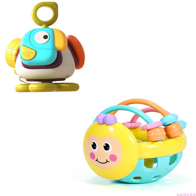 Rattle Toy Baby 0-3-6 - 8-12 Months Baby Newborn 1 Year Old Soft Glue Hand Ball Can Bite