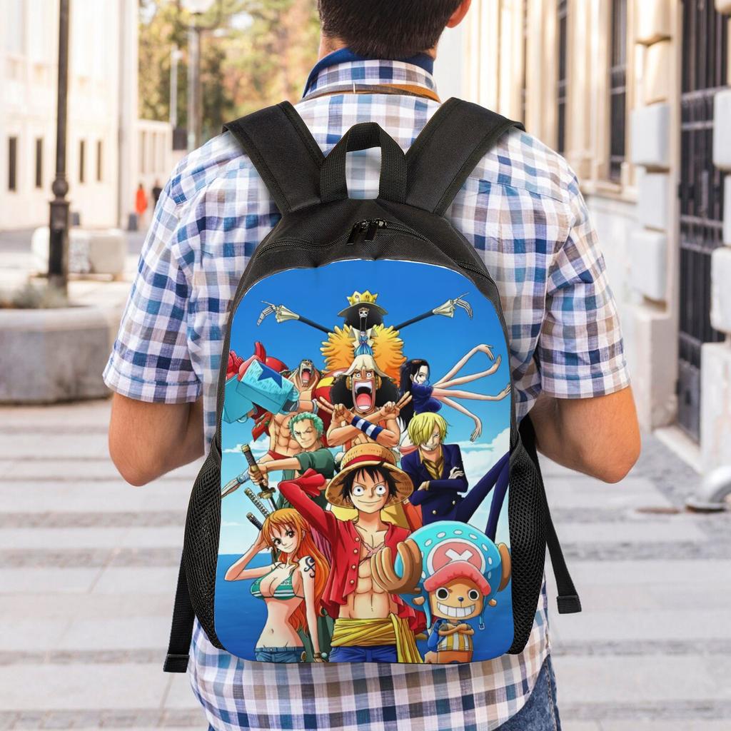 One Pieces Travel Backpack Women Men School Computer Bookbag Manga College Student Daypack Bags
