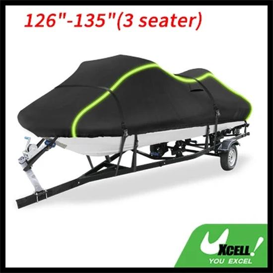 UXCELL 126 -135 Fits Jet Ski Cover 300D Duty Oxford Anti-UV Waterproof Trailerable PWC Cover for Yamaha for SeaDoo for Kawasaki 1 Pcs