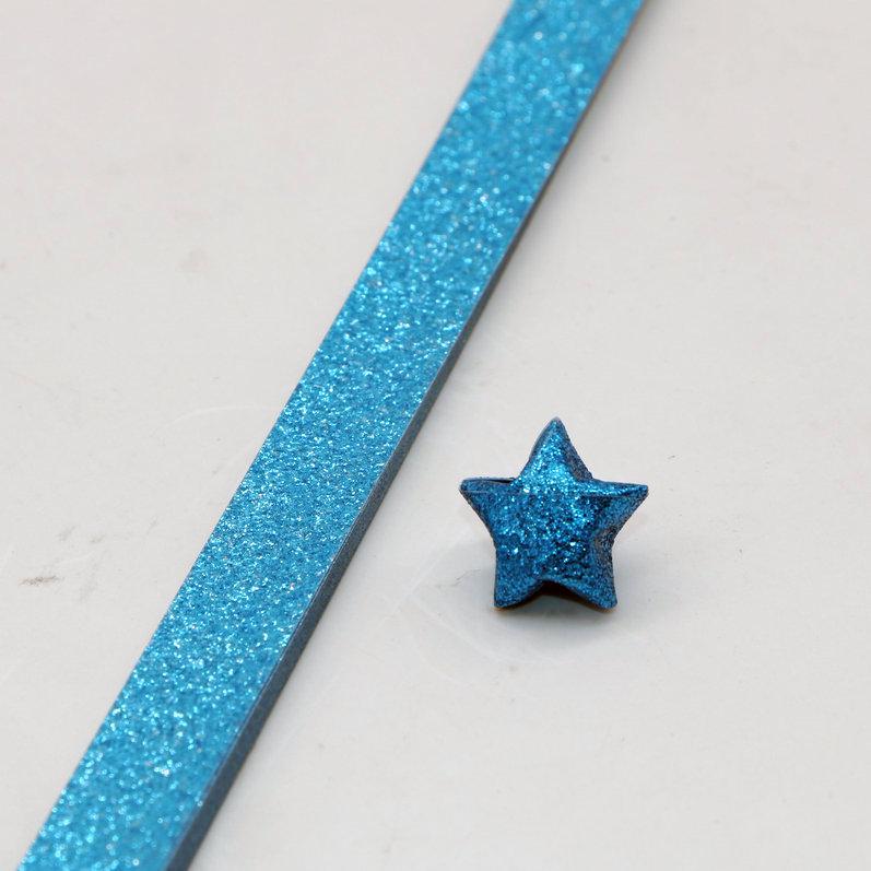 Glitter Origami Wishing Stars: Handmade Five-Pointed Colored Paper for Star Folding with Optional Colors