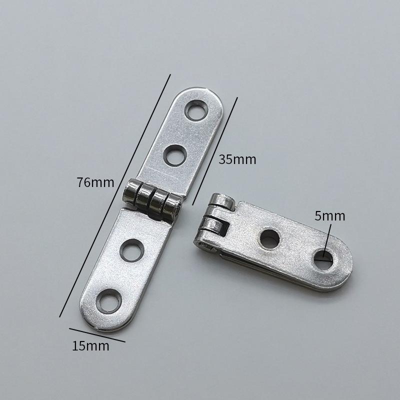 1-10PC 180 Degree Foldable Hinge Flap Screw-On Hinges Metal Rounded Corner Hinge Sewing Machine Cabinet Door Hardware Accessory