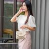 Ladies trend straw bag 2025 new ladies bag fashion sequins decoration shopping dating messenger bag