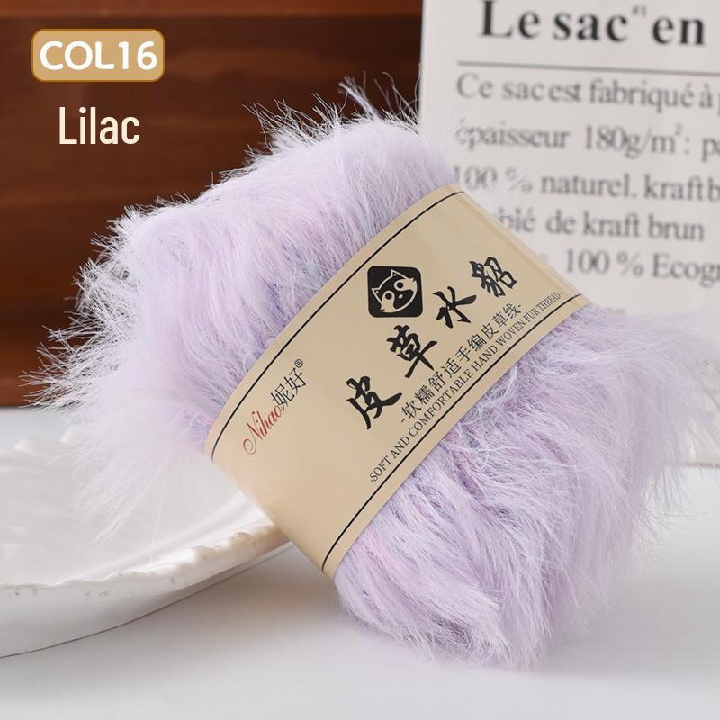 Hand-Knitted Coral Velvet Mink Yarn Pack for Scarves & DIY Projects