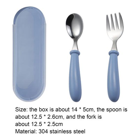 1 Set Cutlery Set Eco-friendly Heat Resistant Food Grade Comfortable To Grip K Spoon Kit Students