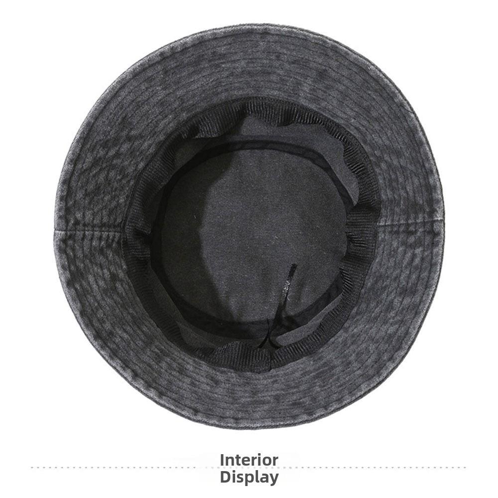 Wide Edge Fisherman Hat Washed Denim Boonie Hat Hip Hop Bucket Hat  Summer
