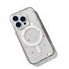 Color wave dot magnetic suction large hole, suitable for Apple 17pro mobile phone case 16plus15 transparent 14 female 13pro