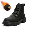 Winter velvet Martin boots men's British style high-top leather shoes locomotive tooling boots big boots 25006-A