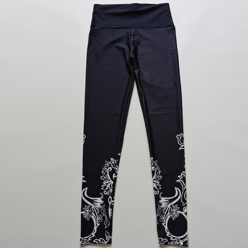 New digital printed pants for women's clothing, sports yoga pants, fitness pants as a base, women's clothing