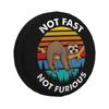 Custom Not Fast Not Furious Sloth Spare Tire Cover for 4WD 4x4 RV Car Wheel Protectors 14" 15" 16" Inch
