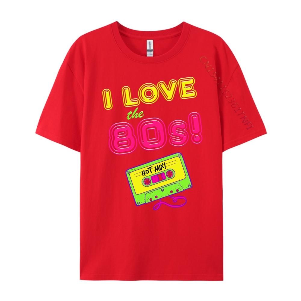 I Love The 80s Cool Eighties Party Cassette Plain Shirt Brand Clothing Print Camisetas De Hombre Graphic Tees