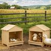 Wall Mounted Wooden Chicken Nest Box House Shape Detachable Chicken Coop Stable Large Capacity Poultry House