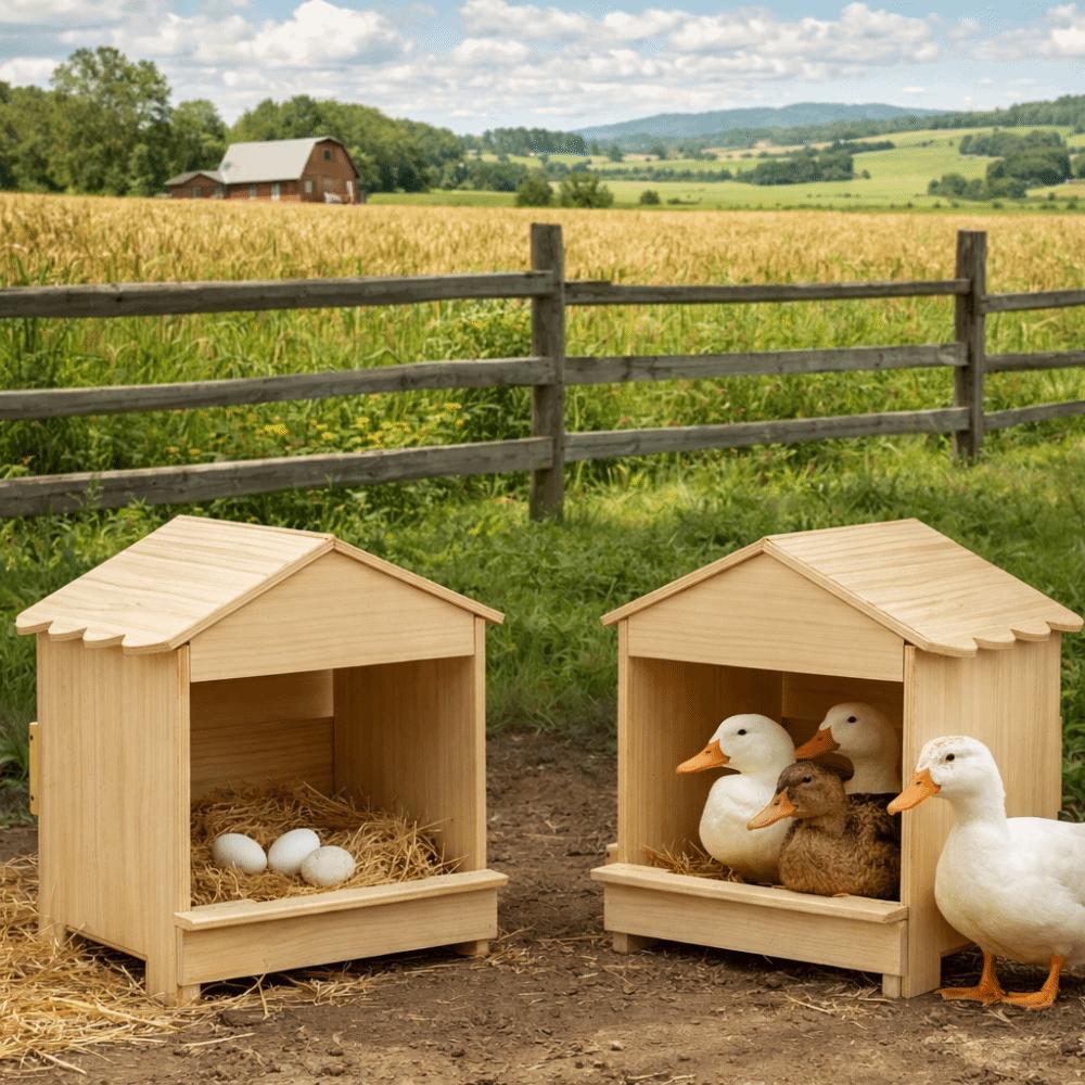 Wall Mounted Wooden Chicken Nest Box House Shape Detachable Chicken Coop Stable Large Capacity Poultry House