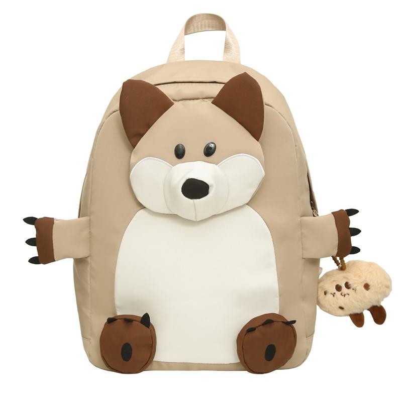 

Рюкзак с изображением мультяшной лисы, рюкзак для учащихся младших классов средней школы, женский школьный рюкзак хаки