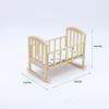 1/12 Dollhouse Mini Cradle Baby Bed Rocking Bed Model Dollhouse Simulation Furniture Decoration Dolls House Accessories Play Toy