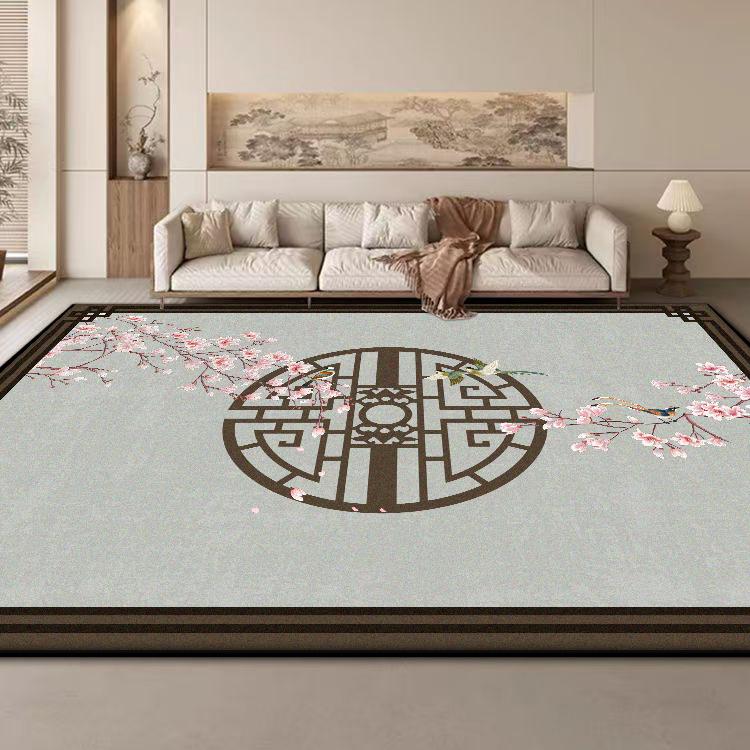 New Chinese Style Large Size Carpet for Living Room Coffee Tables Mat Antiskid Study Decoration Rug Easy Cleaning Customizable