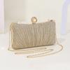 Luxury Design Women Evening Clutch Bag Shoulder Bag Party Wedding Prom Birthday Long Square Bags Pleated Elegant Handbag Purse