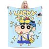 Crayon Shin chan Knitted Blanket Cartoon Flannel Throw Blankets Summer Air Conditioning Personalised Soft Warm Bedspread