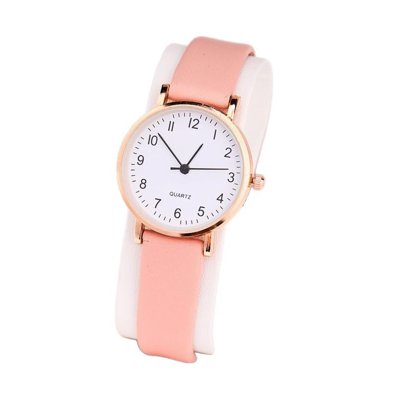 Reloj de Cuarzo para Mujer: Correa de cuero simple y elegante