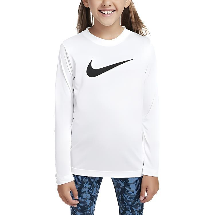 (GS) Nike Legend Dri-FIT Long-Sleeve T-Shirt  White Black  Kids  FZ5192-100 L