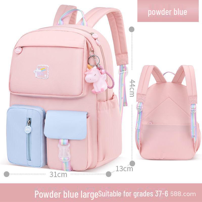 Stylish Lightweight School Backpack for Kids - Large Capacity, Spine Protection, Gender Neutral