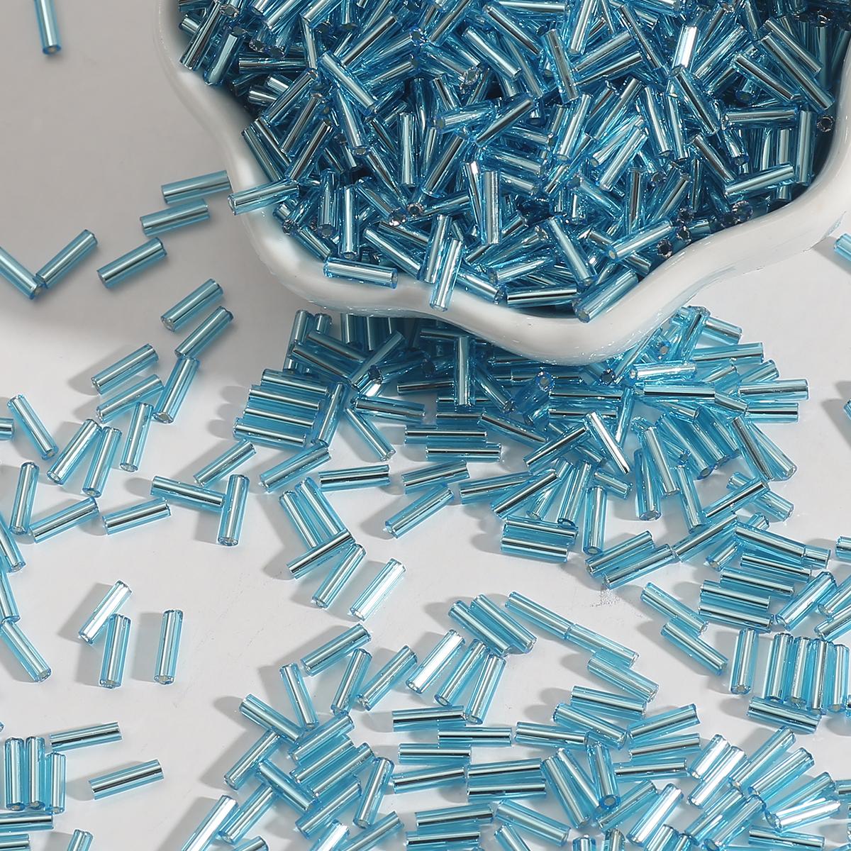 

300/700 шт чешские цилиндрические стеклянные бусины европейские семенные длинная трубка с двумя отверстиями свободные бусины для изготовления ювелирных изделий 2x7mm 300pcs