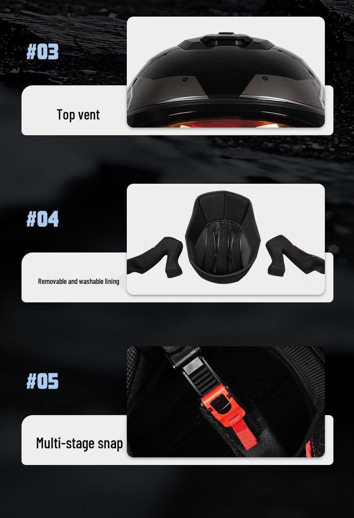 3C Certified Dual Lens Motorcycle Helmet for All Seasons – Unisex, Half and Full Face Options for Winter Riding