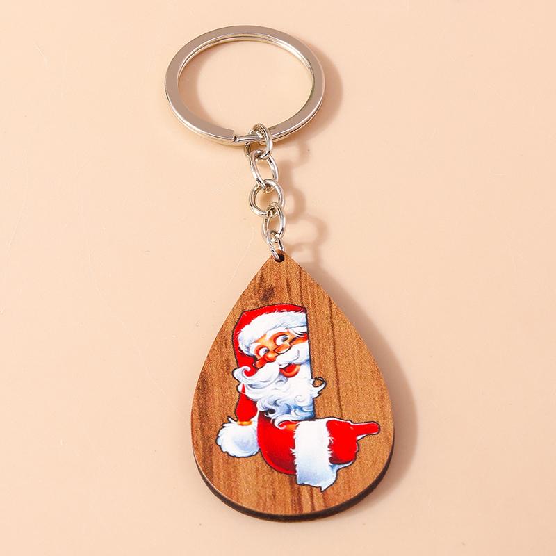 Cute Christmas Key Chain Snowman Santa Claus Key Ring Pendant for Car Key Holder Women Girls Handbag Decor DIY Jewelry Gift